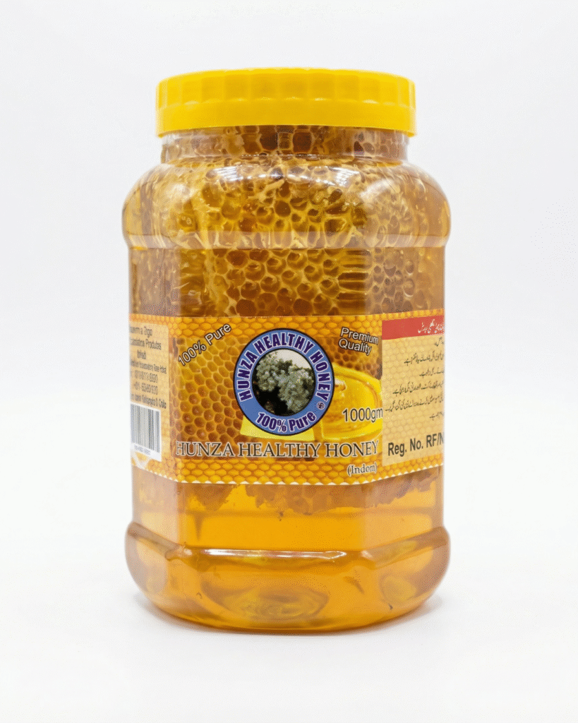 Robinia Honey paired with natural honeycomb